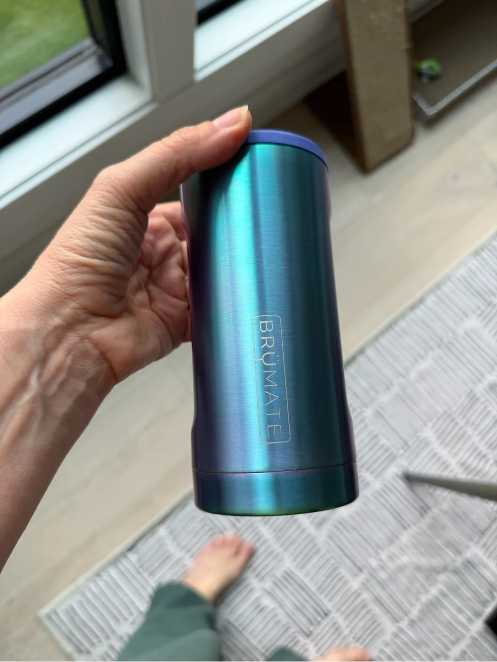 BrüMate Hopsulator Slim Can Cooler - Iridescent Blue-purple